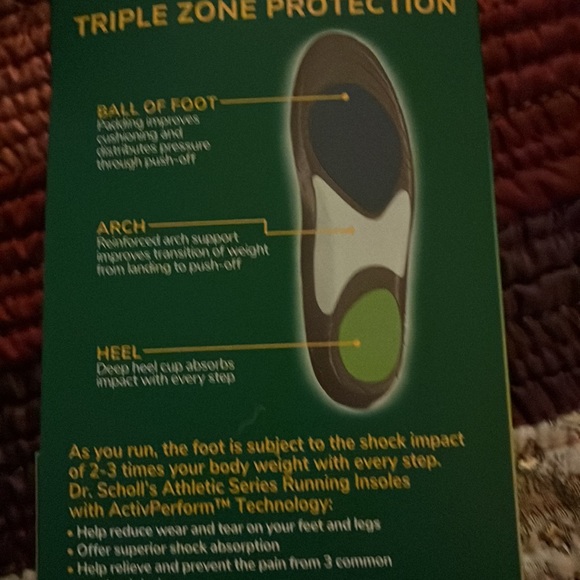 Dr. Scholls running insole 10.5-14 one pair - Picture 5 of 10